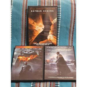 The Dark Night Trilogy DVDs DC Batman Joker Bane Superman Blu-ray Christian Bale